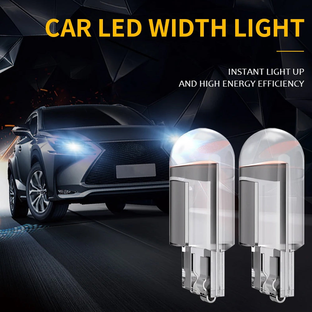 10 X 24V Amber T10 Dome Head COB LED Globes Ideal for Dash Lights Parkers