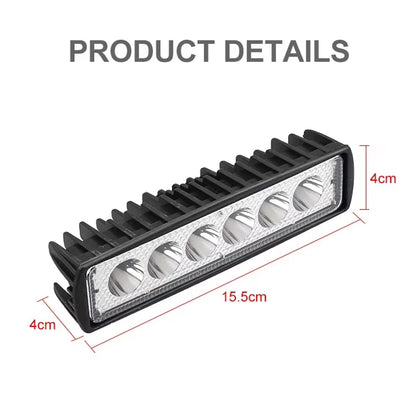 2 x 12V LED Daytime Running Light 6LED Flood Beam 4WD SUV Daytime Running Light