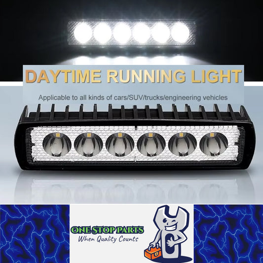 2 x 12V LED Daytime Running Light 6LED Flood Beam 4WD SUV Daytime Running Light