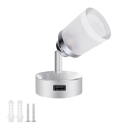 12v-24v Bedside Reading Light USB 3 Mode Touch Switch Cool, Warm,Natural White