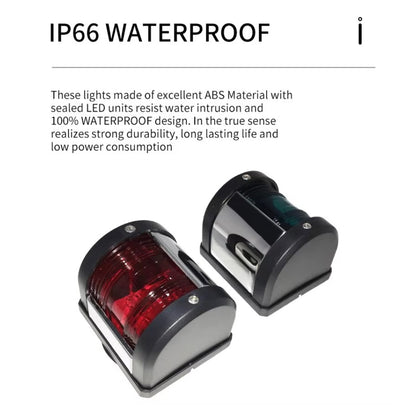 12v Red Port Boat Light LED Marine Yacht Navigation Running Lamp