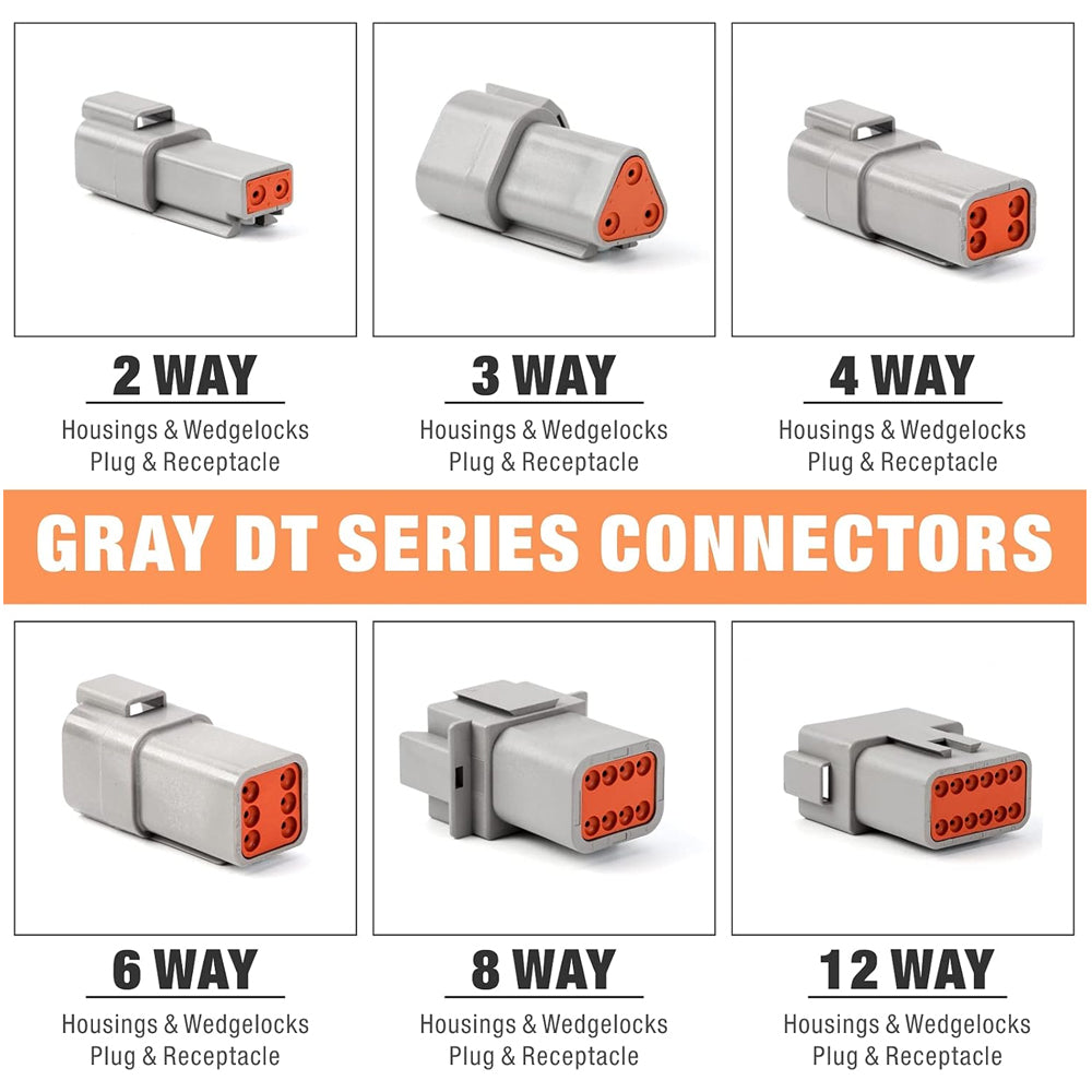 188pcs Deutsch DT Series Connector Assortment 2/3/4/6/8/12 pin 2 Pair each
