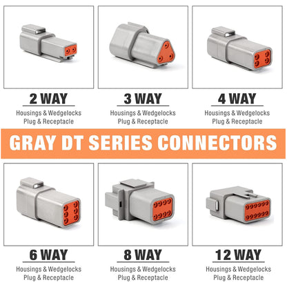 188pcs Deutsch DT Series Connector Assortment 2/3/4/6/8/12 pin 2 Pair each