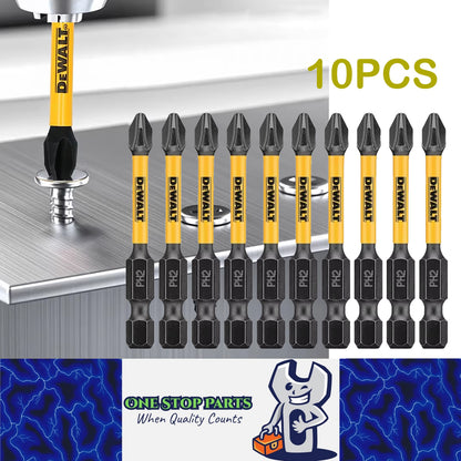 10 x DEWALT Impact Screwdriver Bits PH2 57mm Impact Resistant Cross Heads