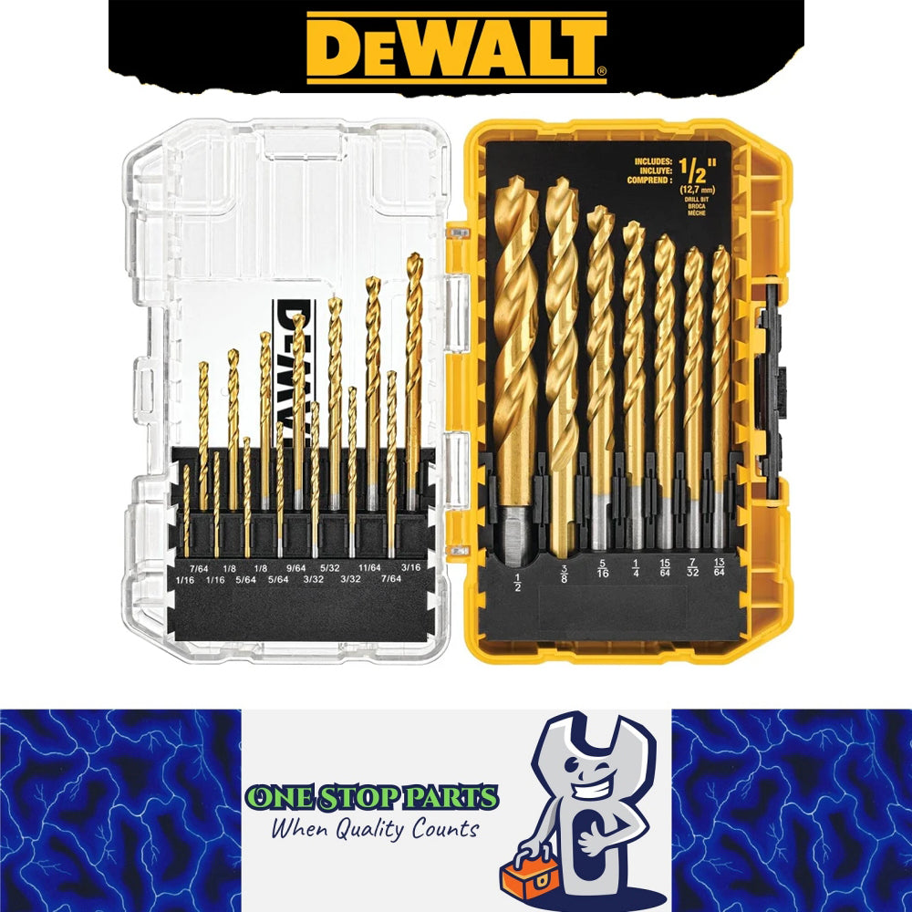 DEWALT DW1361 Titanium Twist Drill Bit Woodworking Metal Drill Bits 21pcs Kit
