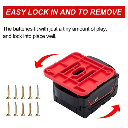 1 x Battery Holder Wall Mount Battery Storage Dock for Milwaukee M18 18V Battery