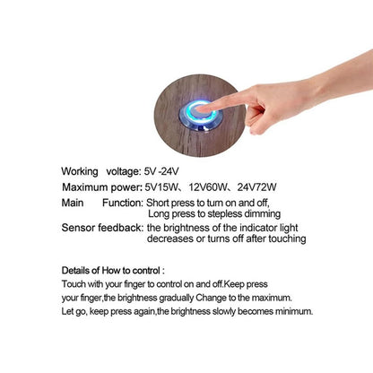 Led Dimmer Touch Switch For LED Strip Light Dimmable ON/OFF Controller For 5-24v