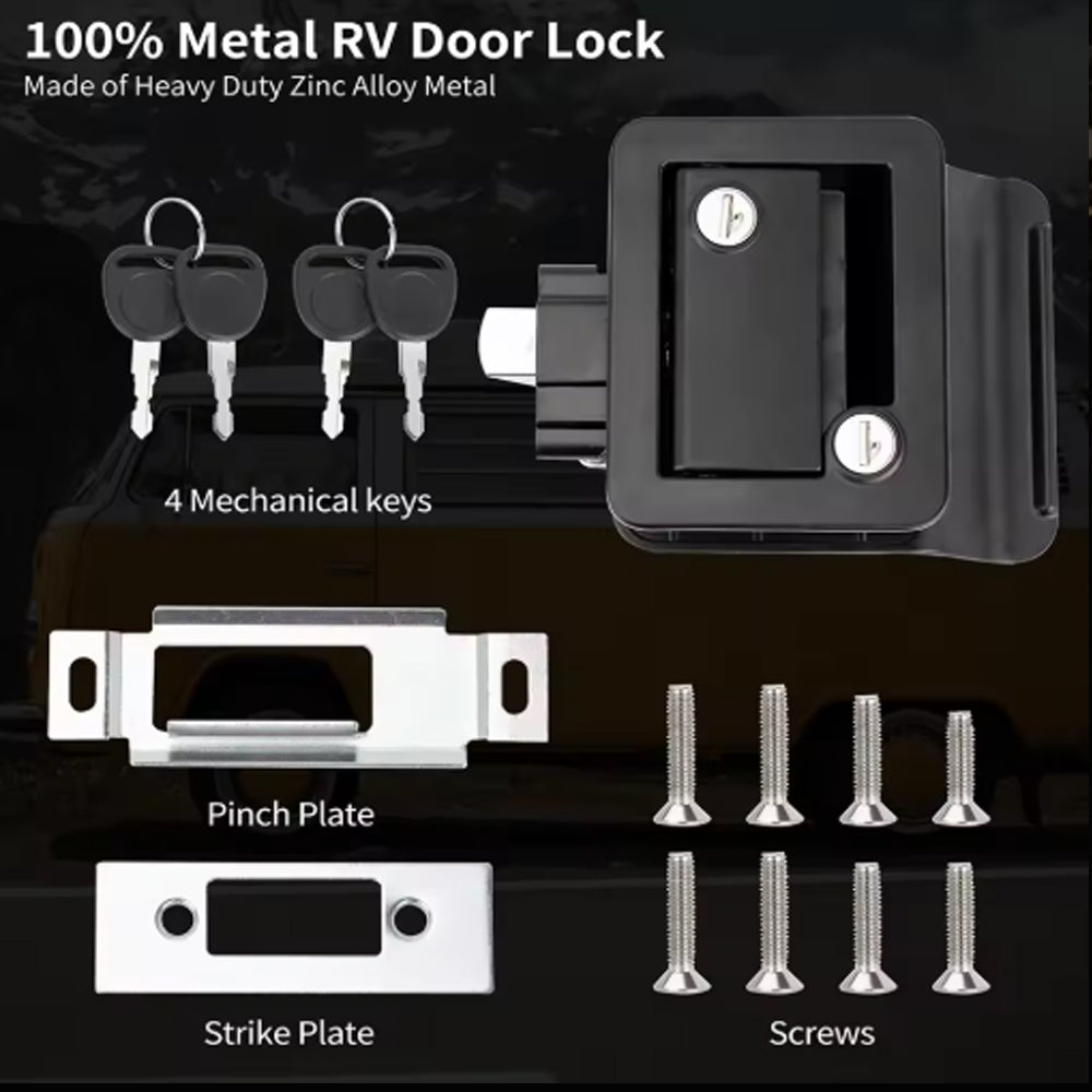 RV Trailer Camper Entry Door Lock RV Door Lock Double Open Door With Deadbolt