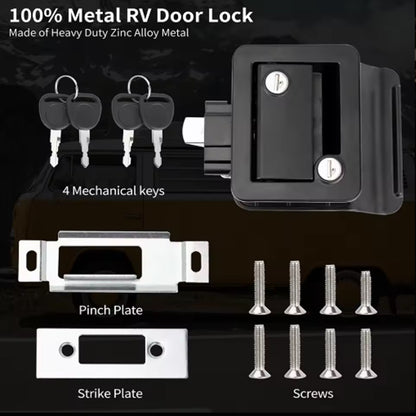 RV Trailer Camper Entry Door Lock RV Door Lock Double Open Door With Deadbolt