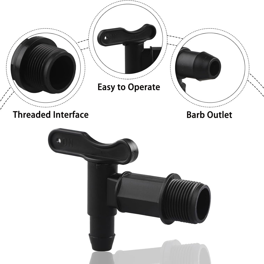 3/4" IBC Drum Tap Faucet NPT Adapter Valve for Water Tank Garden Hose Brew