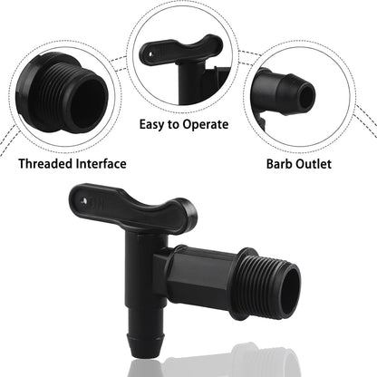 3/4" IBC Drum Tap Faucet NPT Adapter Valve for Water Tank Garden Hose Brew
