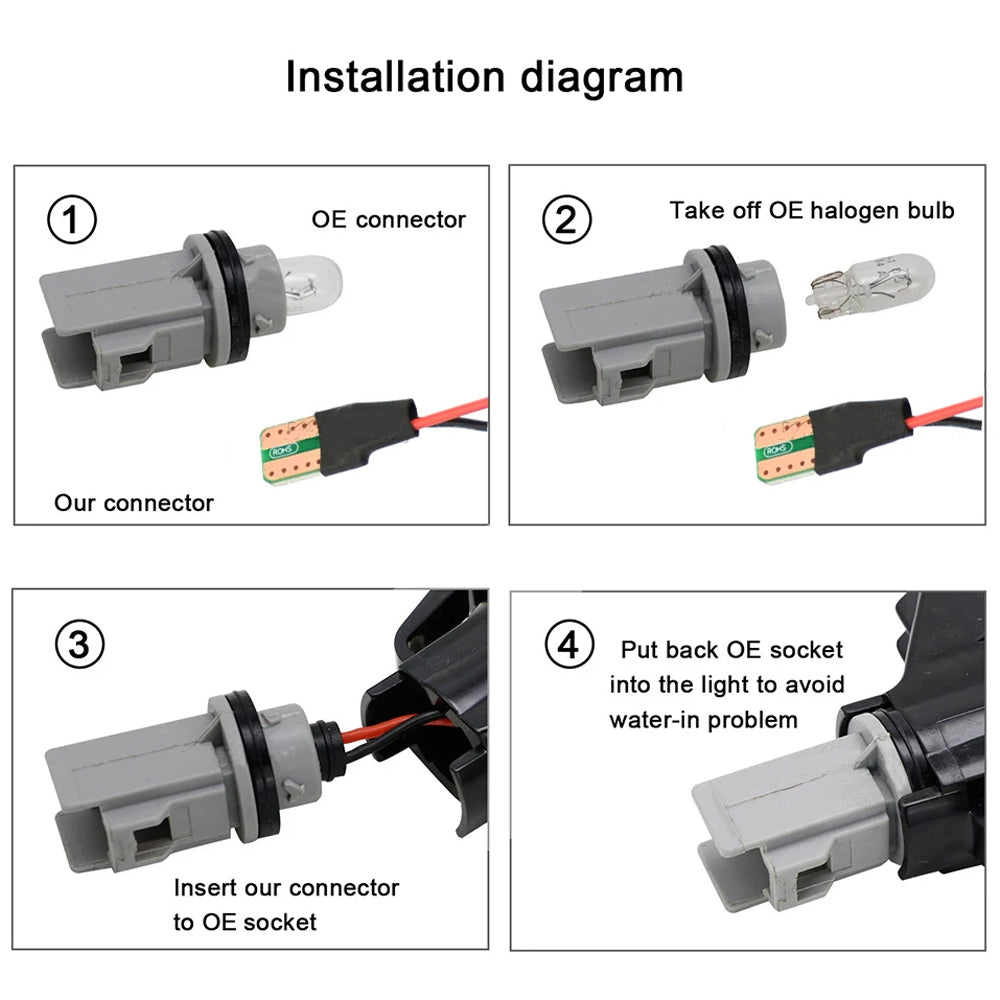 2x Dynamic Turn Signal Led Rearview Mirror Light for Peugeot 2008 208 Citroen C3
