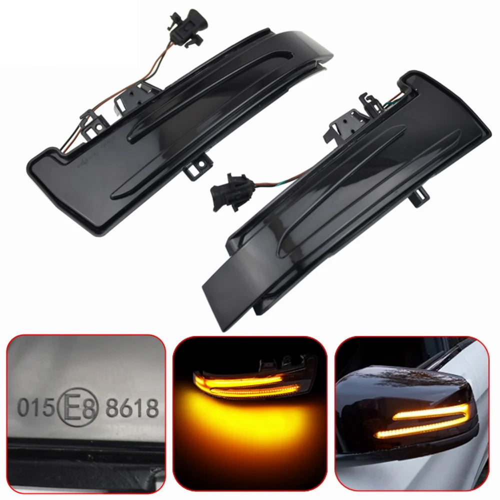 2x Dynamic Turn Signal Led Rearview Mirror Light for Benz A B C E S GLA/K Class