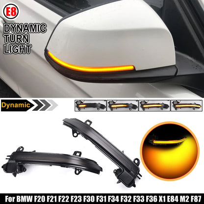 2x Dynamic Turn Signal Led Rearview Mirror Light for BMW 1 2 3 4 Series X1 i3 M2