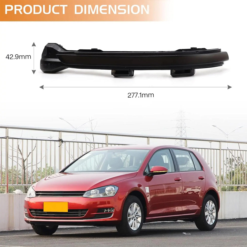 2 x Dynamic Turn Signal Led Rearview Mirror Light VW Golf 7 VII MK7.5 JETTA MK7