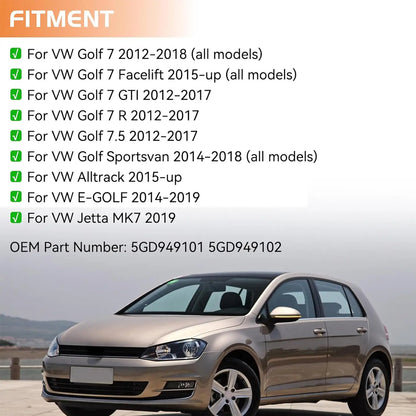 2 x Dynamic Turn Signal Led Rearview Mirror Light VW Golf 7 VII MK7.5 JETTA MK7