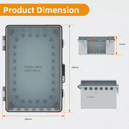 Waterproof Outdoor Electrical Box 290x190x140MM Extension Cord Cover Connection