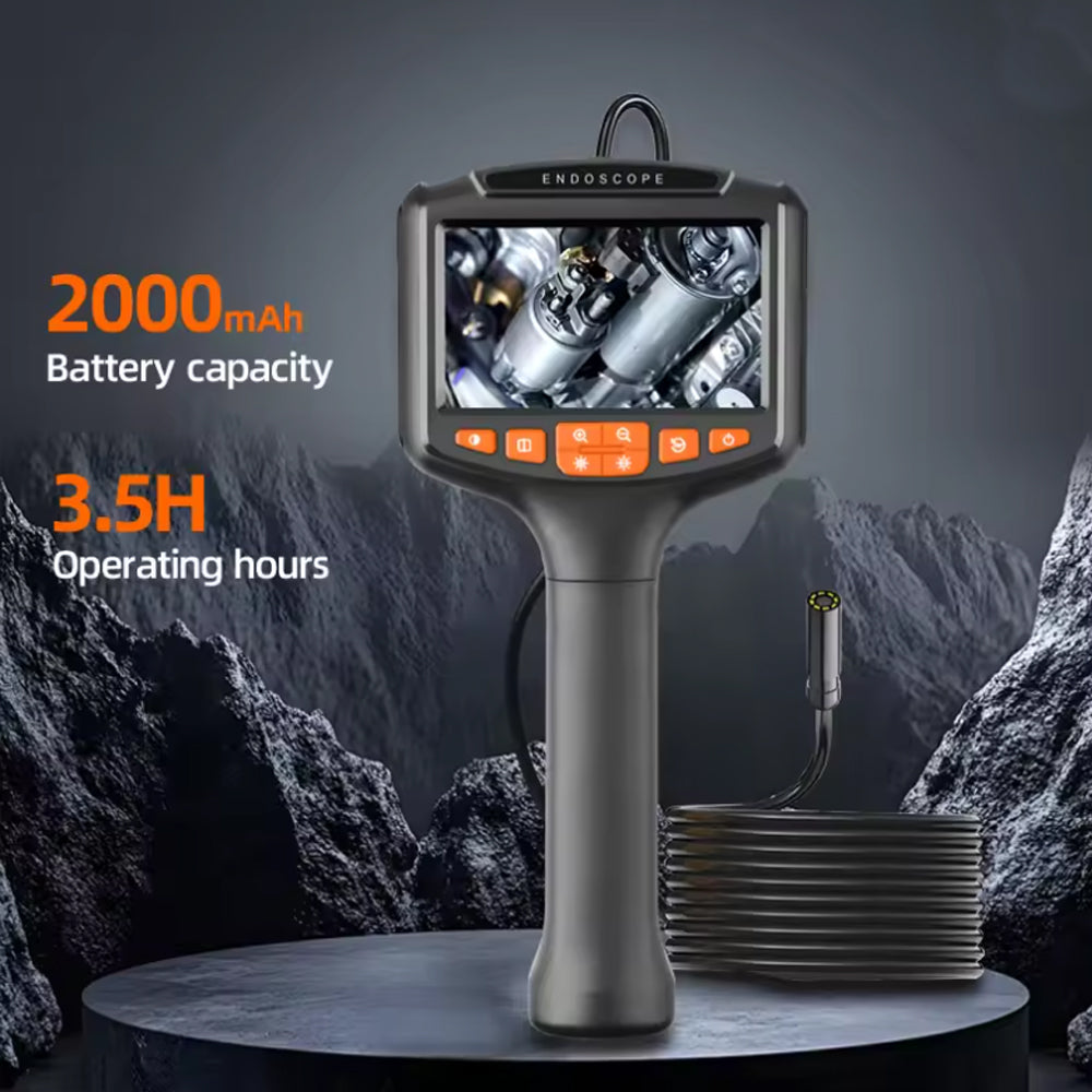 5m Dual Lens Endoscope Inspection Camera IP67 HD1080P with 4.3" IPS Screen