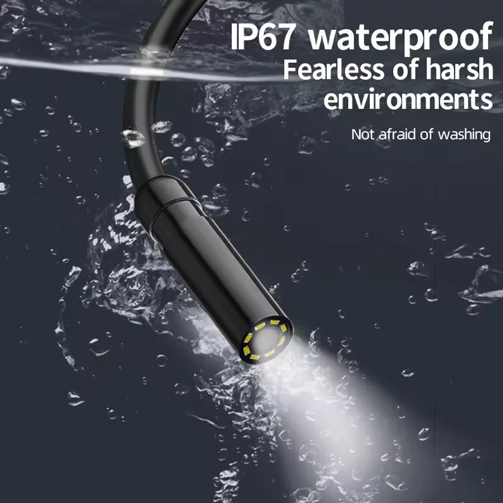 5m Dual Lens Endoscope Inspection Camera IP67 HD1080P with 4.3" IPS Screen