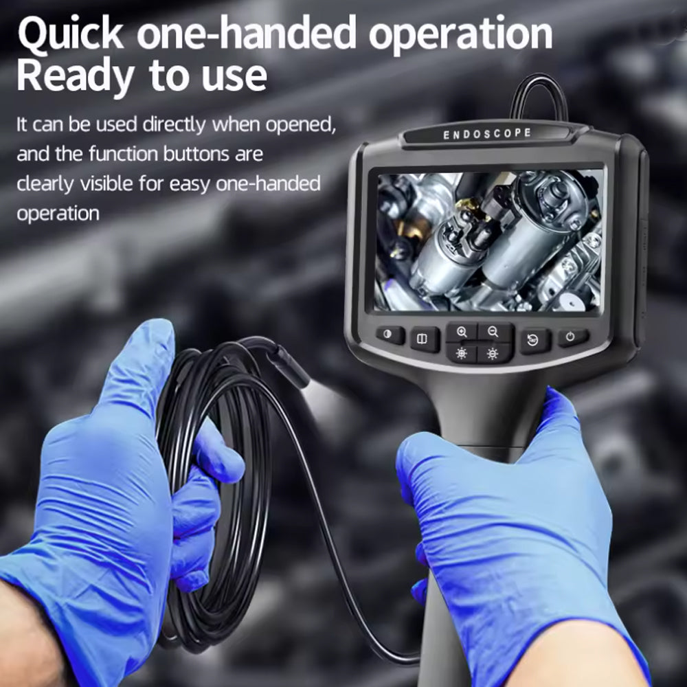 5m Dual Lens Endoscope Inspection Camera IP67 HD1080P with 4.3" IPS Screen