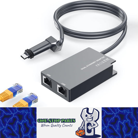 Starlink Ethernet Adapter for Starlink Gen 2 V2 Dish to Router and 2 RJ45 Ports