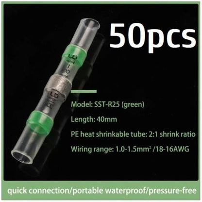50pcs Waterproof Heat shrink Wire Connector Solder Insulated Join (suit 1.5mm)