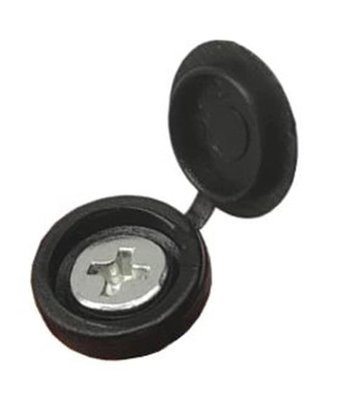 100 x Black screw covers Bulk Screw Cap Covers with Lid (100pcs)