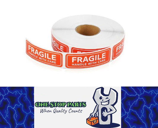 100 x Fragile Stickers Please Handle With Care 1 x 3 Inch 25mm x 75mm (100pcs)