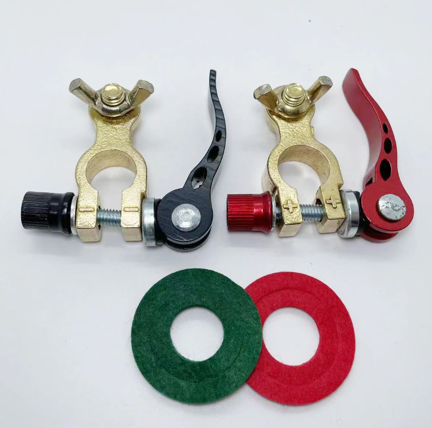 2 x Battery Terminals Positive Negative quick Release Terminals Wing (Style 6)
