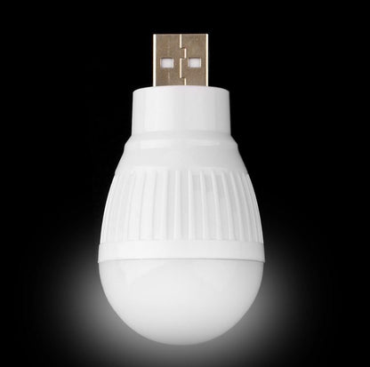 10 x USB 3w LED Light Bulb Portable Mini LED Small Light Bulb Warm White 10pcs