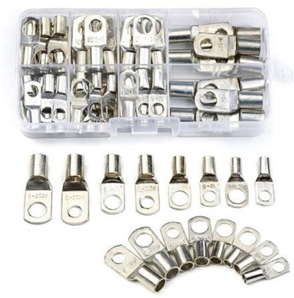 70 x Assorted Solder Crimp eye terminals Lugs 6mm 8mm eye terminals (70pcs)