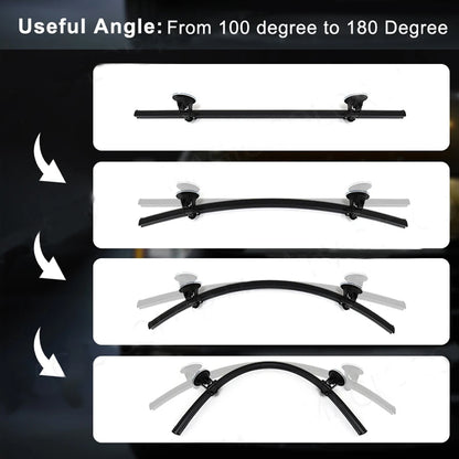 White Flexible Car Strobe Light Windshield Suction Mount 83CM Beacon Lamp
