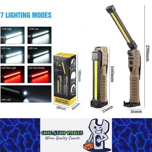 Folding LED Work Light Portable Camping Light Rechargeable Torch LED Flashlight