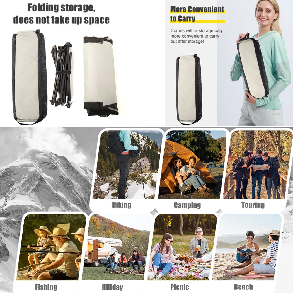 Portable Folding Camping Chair with Headrest Aluminum Tourist Fishing Chairs