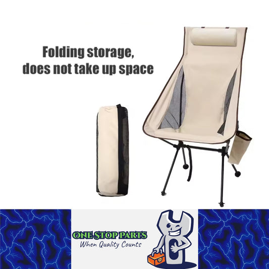 Portable Folding Camping Chair with Headrest Aluminum Tourist Fishing Chairs