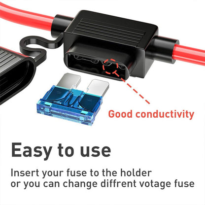 10 x Mini Blade inline Fuse Holders with dust proof cap suit to 30amp fuse 10pcs