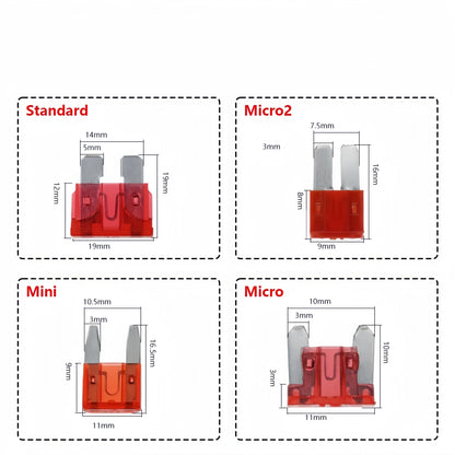 Standard Blade fuse Connector Cigarette Lighter Socket Adapter Cable 40A Fuse