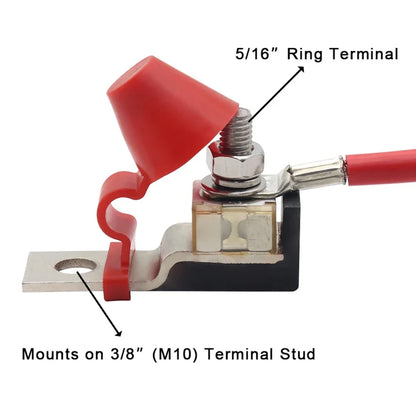 200A Terminal Mount MRBF Fuse Block Kit 58V with M8 Single Stud Battery Fuse
