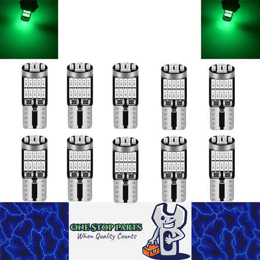 10 x T10 Green 26smd 4014 Style Super Bright T10 LED Globes (10pcs)