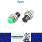 6 x Green Push Button Switches Panel Mount 10mm Momentary OFF/ON SPST Switche Up