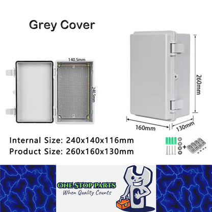Waterproof Electrical Box 260x160x130mm Plastic Outdoor Enclosure Junction Box