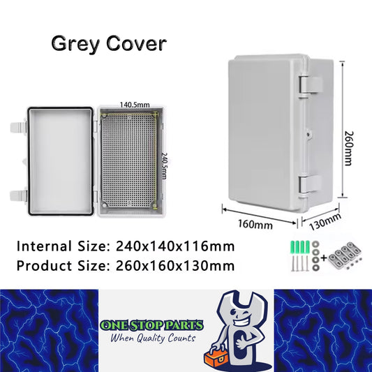 Waterproof Electrical Box 260x160x130mm Plastic Outdoor Enclosure Junction Box