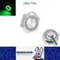 16mm Metal Push Button Switch Ultra Thin Green LED 12-24V Pre-Wired Self Reset