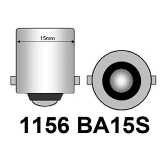30 x Cool White BA15S 1156 12V COB Style Cool White Flat Face LEDs (30pcs)
