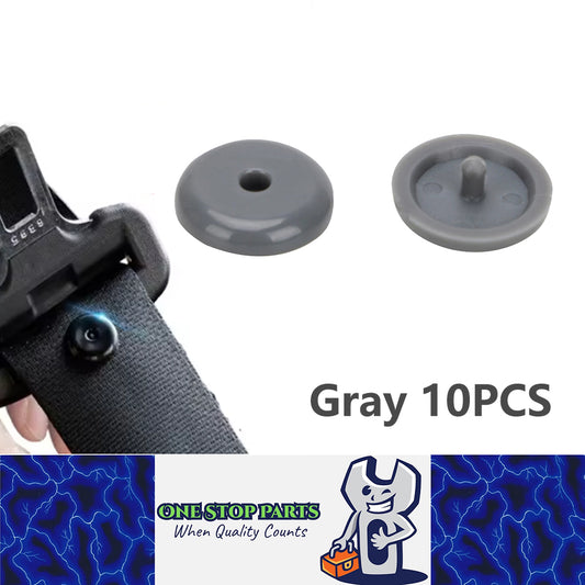 Grey Seatbelt Stopper Buckle Button Clip Automobile Seat Belt Limit Stop Clip