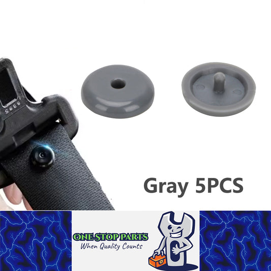 Grey Seatbelt Stopper Buckle Button Clip Automobile Seat Belt Limit Stop Clip