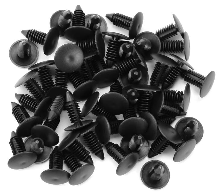 50Pcs Plastic Auto Button Clip Auto Fastener 8mm Hole Car Clips Plastic Rivet