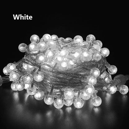 3m Cool White 30 Crystal Ball Garland String Lights USB Powered