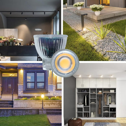 6 x MR11 3W LED Spotlight AC/DC 12V-24V 38° 3000K Warm White Glass Downlight