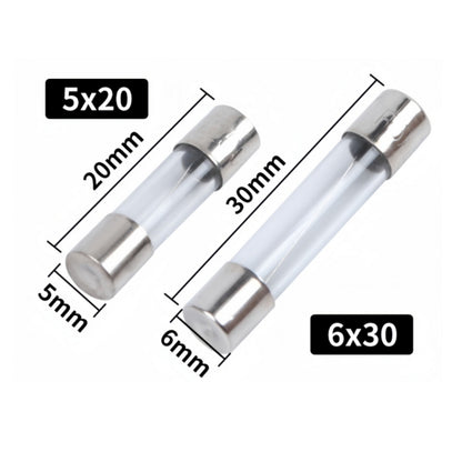 10 x 2Amp Glass Fuses 5mm x 20mm Long 2A Glass Fuse suits Vintage Cars and Bikes